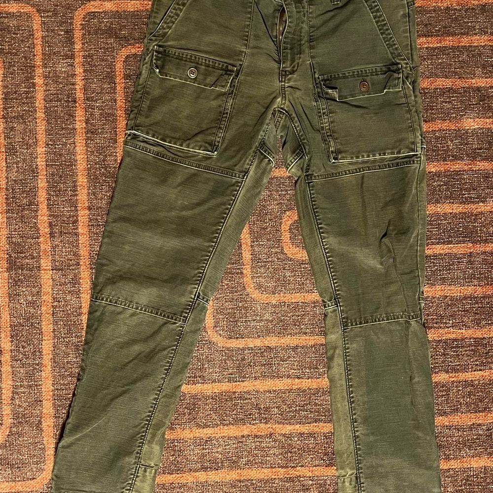 Green Cargo Pants with Military Inspired Design